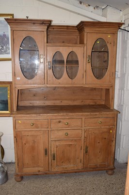 Lot 246 - A late 19th or early 20th Century pine dresser...