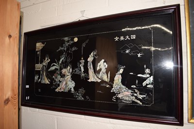 Lot 247 - A modern Chinese mother of pearl inlaid...