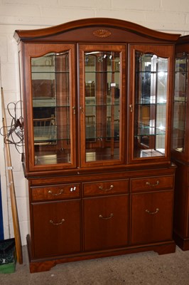 Lot 253 - Modern cherry wood finish lounge display...