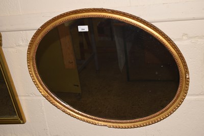Lot 264 - An oval wall mirror in gilt finish frame