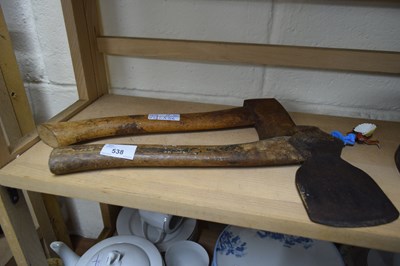 Lot 538 - TWO HAND AXES