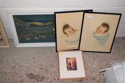 Lot 269 - Lillian Rowles two prints of babies together...