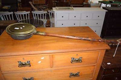 Lot 275 - A brass bed warming pan