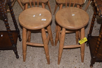 Lot 278 - A pair of beech bar stools