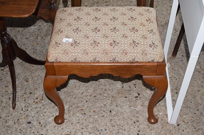 Lot 282 - 20th Century cabriole legged stool with floral...