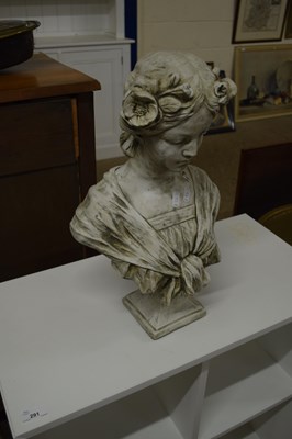 Lot 291A - A composition bust of a young lady
