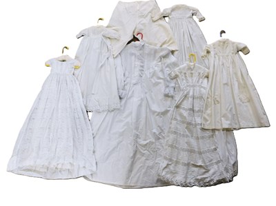 Lot 179 - Five christening gowns, together with a lady's...