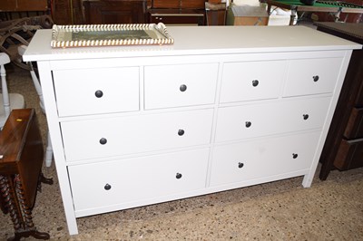 Lot 299 - A modern white finish eight drawer bedroom chest