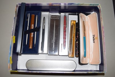 Lot 117 - Box of various Parker and other pens