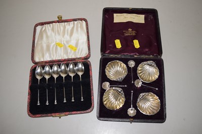 Lot 118 - A set of four small Chester hallmarked silver...