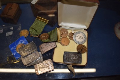 Lot 129 - Golfing Interest - Group of six small silver...