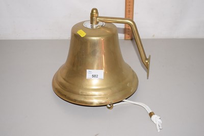 Lot 502 - Brass boat bell, no name noted