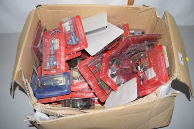 Lot 505 - A box of Del Prado model soldiers, cannons and...