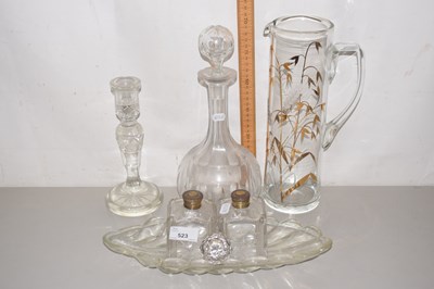 Lot 523 - Mixed Lot: Decanter and other assorted glass...