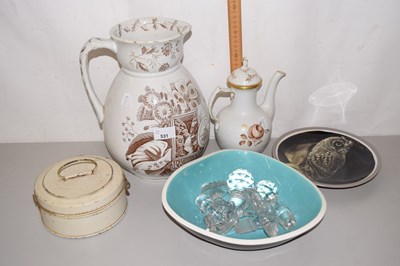Lot 531 - Royal Copenhagen coffee pot, a Victorian wash...