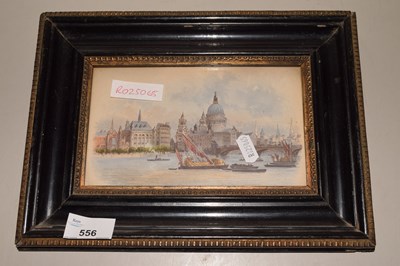 Lot 556 - Framed study of a Thames River scene