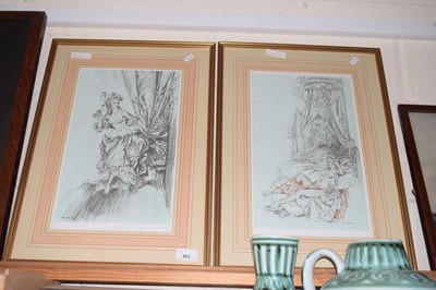 Lot 563 - A pair of continental prints of nudes