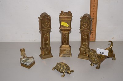 Lot 569 - Mixed Lot: Brass ornaments to include long...