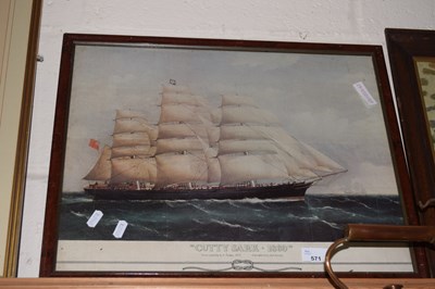 Lot 571 - A coloured print of The Cutty Sark