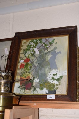 Lot 574 - An oleograph print of an interior scene...