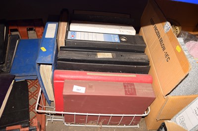 Lot 587 - Two boxes of folders, Model Railway magazines
