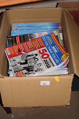 Lot 597 - One box of Who Do You Think You Are magazines