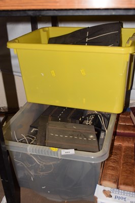 Lot 602 - Two boxes of various Scalextric track etc