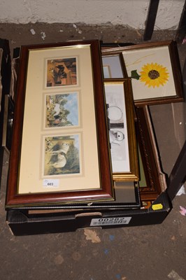 Lot 603 - Box of various assorted pictures