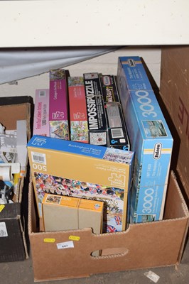 Lot 607 - One box of various jigsaw puzzles