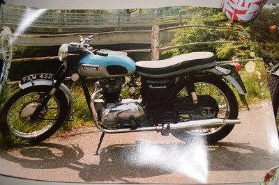 Lot 617 - Two photographic prints Triumph and Norton...