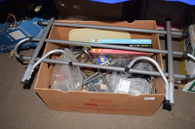 Lot 635 - Box of various garage clearance items, Haynes...