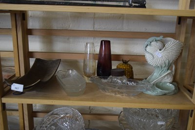 Lot 567 - MIXED LOT VARIOUS VASES, GLASS DISHES ETC