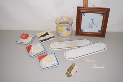 Lot 662 - Mixed Lot: Modern framed Delft tile, various...