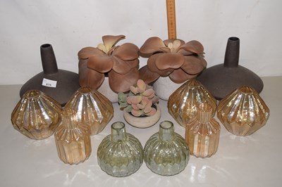 Lot 675 - A pair of as new stone ware vases together...