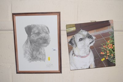 Lot 693 - Two portraits of a Terrier