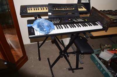 Lot 723 - A Rock Jam RJ5061 keyboard together with an...