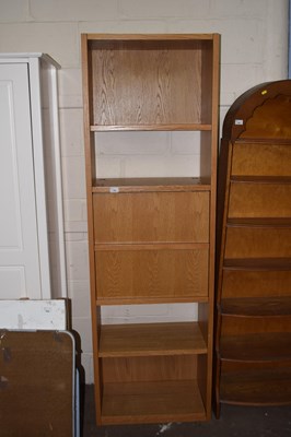 Lot 748 - Oak effect bookcase cabinet