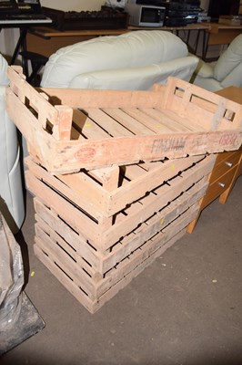 Lot 761 - Six vintage wooden fruit or potato trays