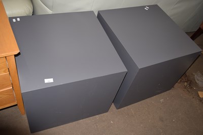 Lot 763 - Pair of cube formed lamp tables