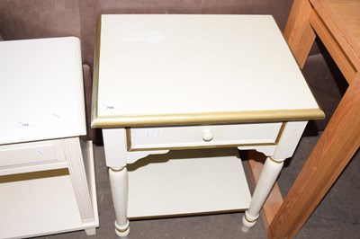 Lot 766 - White and gilt finish bedside cabinet