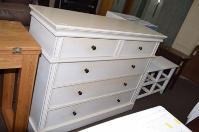 Lot 768 - White painted five drawer chest