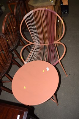 Lot 781 - A retro style side chair and table