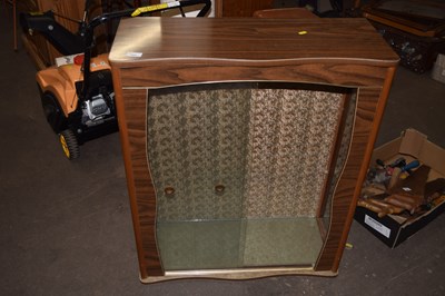 Lot 785 - A retro melamine finish china display cabinet