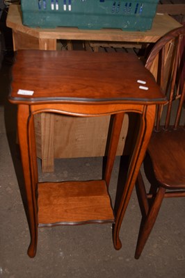 Lot 791 - A modern cherry wood finish two tier side table