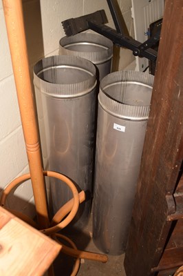 Lot 826 - Three sections of metal flue pipe