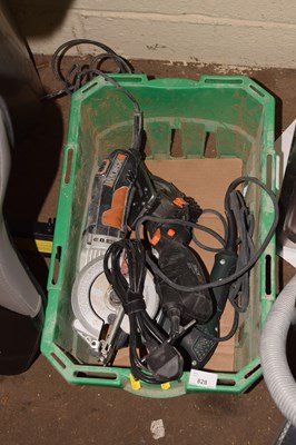 Lot 828 - Box of plunge saws and a sander
