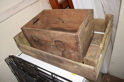 Lot 835 - Two vintage wooden crates