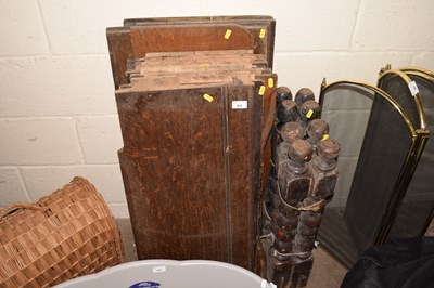 Lot 839 - Quantity of various wooden furniture, tops and...