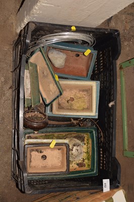 Lot 852 - Box of various pots probably for Bonsai trees...