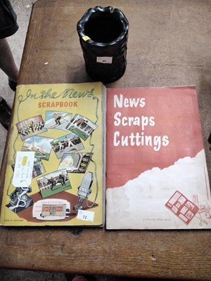 Lot 72 - Two vintage scrap books containg a collection...